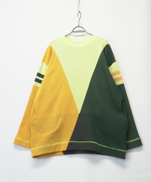 masterkey（マスターキー）の「masterkey マスターキー / PALETE ビッグシルエットパレットカラーコットンニット / MK22S-K-12（ニット/セーター・メンズ・ブラック系その他/ホワイト系その他/イエロー系その他・1/2）」の21枚目の写真