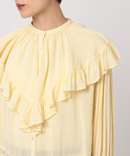 ETRE TOKYO（エトレトウキョウ）の「フレアネックフリルブラウス（シャツ/ブラウス・レディース・ホワイト/イエロー・FREE）」の16枚目の写真