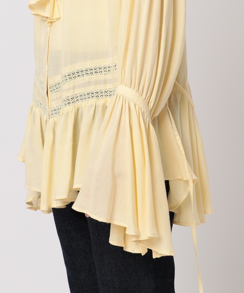 ETRE TOKYO（エトレトウキョウ）の「フレアネックフリルブラウス（シャツ/ブラウス・レディース・ホワイト/イエロー・FREE）」の19枚目の写真