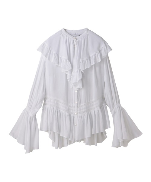 ETRE TOKYO（エトレトウキョウ）の「フレアネックフリルブラウス（シャツ/ブラウス・レディース・ホワイト/イエロー・FREE）」の21枚目の写真