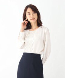 OPAQUE.CLIP | DELEGANTサテンプリーツブラウス【WEB限定サイズ】(シャツ/ブラウス)