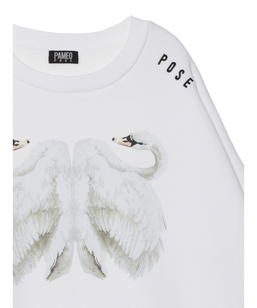 PAMEO POSE（パメオポーズ）の「W Swan Pullover（パーカー・レディース・ホワイト/ブラック・FREE）」の15枚目の写真