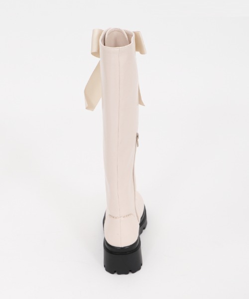 axes femme POETIQUE（アクシーズファムポエティック）の「レースアップロングブーツ（ブーツ・レディース・ブラック/キナリ・LARGE/SMALL/MEDIUM）」の7枚目の写真