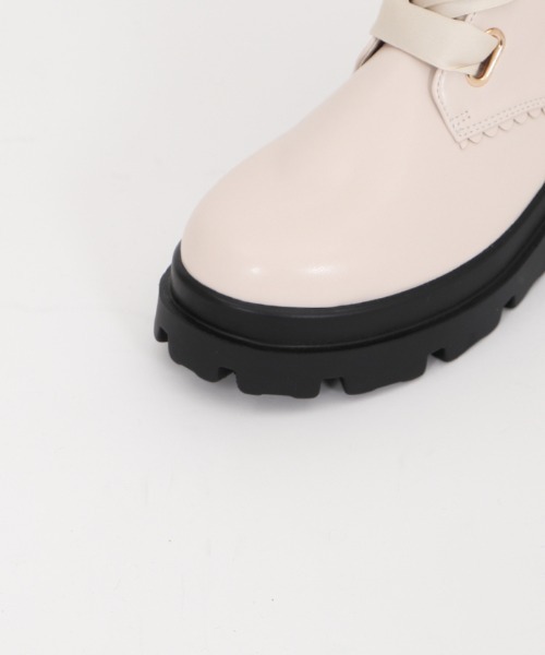 axes femme POETIQUE（アクシーズファムポエティック）の「レースアップロングブーツ（ブーツ・レディース・ブラック/キナリ・LARGE/SMALL/MEDIUM）」の8枚目の写真