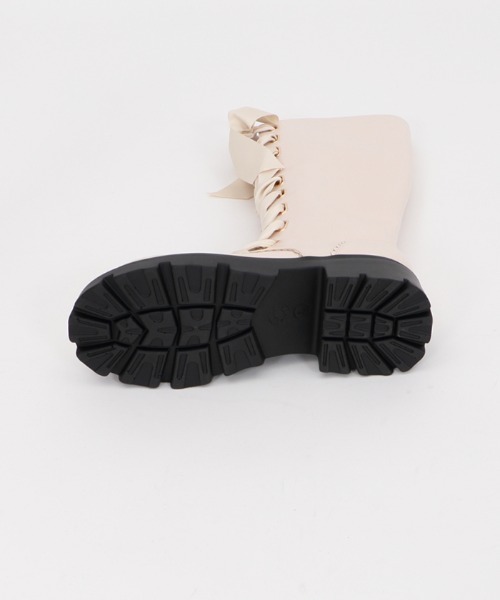 axes femme POETIQUE（アクシーズファムポエティック）の「レースアップロングブーツ（ブーツ・レディース・ブラック/キナリ・LARGE/SMALL/MEDIUM）」の12枚目の写真