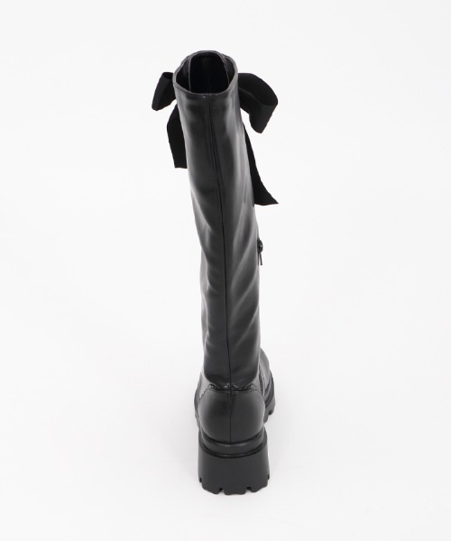 axes femme POETIQUE（アクシーズファムポエティック）の「レースアップロングブーツ（ブーツ・レディース・ブラック/キナリ・LARGE/SMALL/MEDIUM）」の15枚目の写真