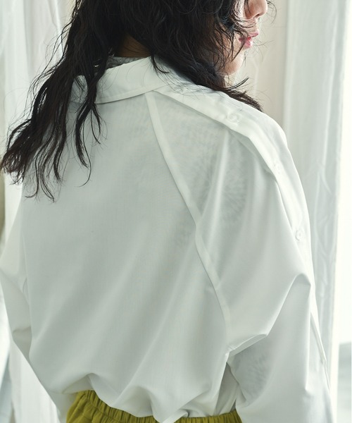 VACANCY(ヴァカンシー)の「マルチウェイショルダーカラーシャツ(シャツ/ブラウス・レディース・ホワイト/グリーン/ピンク・FREE)」の12枚目の写真
