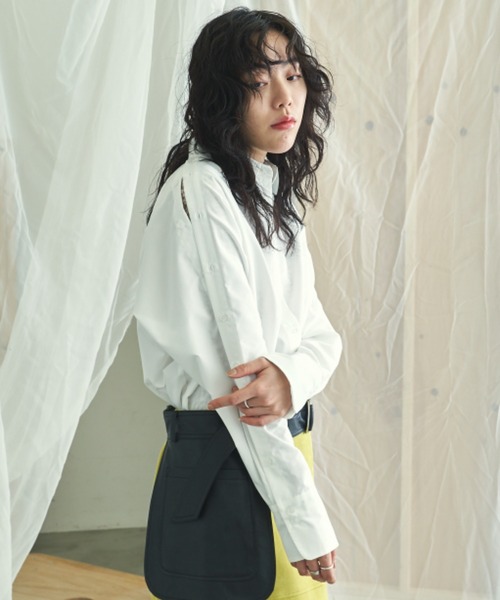 VACANCY(ヴァカンシー)の「マルチウェイショルダーカラーシャツ(シャツ/ブラウス・レディース・ホワイト/グリーン/ピンク・FREE)」の5枚目の写真