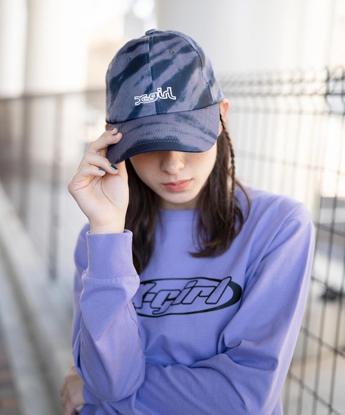 X-girl（エックスガール）の「TIE DYE CAP（キャップ・レディース・ホワイト/ブラック/ピンク・ONE SIZE）」の7枚目の写真