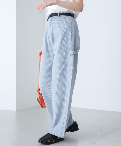 BONLECILL（ボンルシール）の「ツイルカラーハイウエストペインターパンツ（その他パンツ・レディース・ピンク/カーキ/ベージュ/アイボリー/ブルー系/ネイビー系・S/M/L）」の10枚目の写真