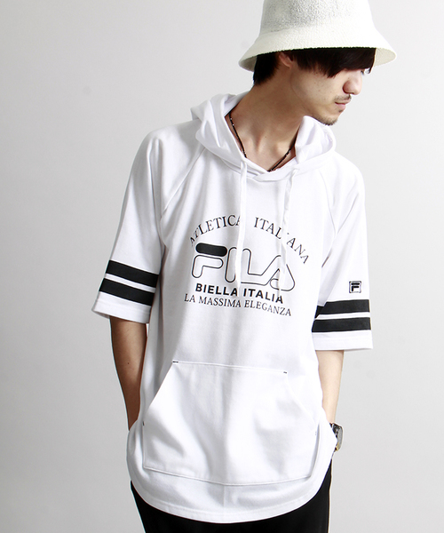 WEGO（ウィゴー）の「∴WEGO/FILAメッシュレイヤーTパーカー（パーカー・メンズ・ホワイト/ブラック・LARGE/MEDIUM）」の10枚目の写真