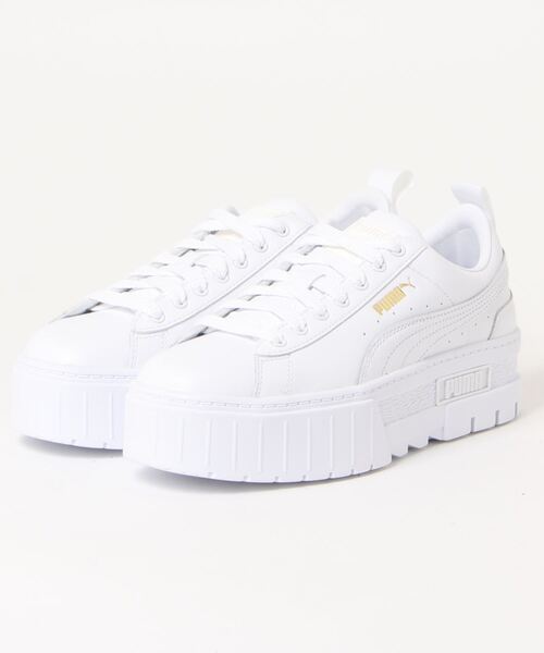 PUMA(プーマ)の「【PUMA】メイズ クラシック ウィメンズ(384209)(スニーカー・レディース・ブラック/オフホワイト・24.5/23.5)」の2枚目の写真