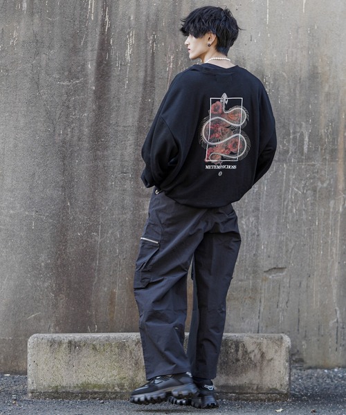 Espina（エスピナ）の「ジップポケットボリュームワイドカーゴパンツ（カーゴパンツ・メンズ・ブラック・SMALL/MEDIUM）」の6枚目の写真