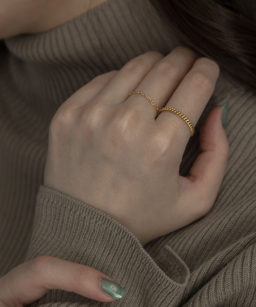 SMELLY(スメリー)の「silver925チェーンセットリング(リング・レディース・ゴールド/シルバー・-)」の2枚目の写真