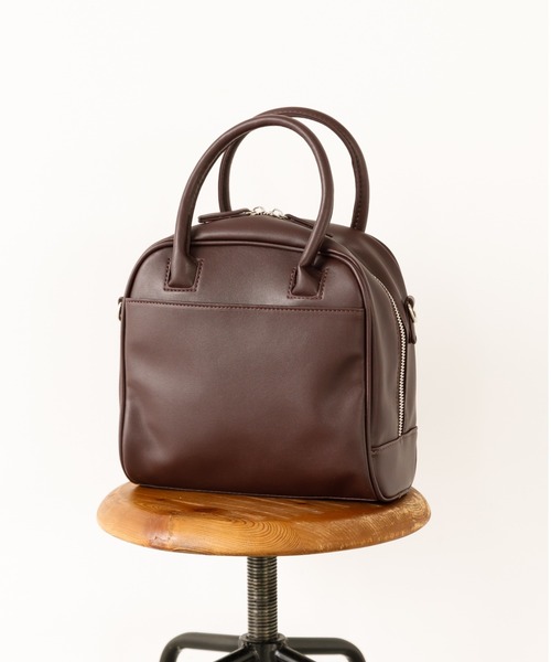 koe(コエ)の「スクエア2WAYミニボストン(ボストンバッグ・レディース・ブラック/ブラウン/グレー/シルバー・FREE)」の3枚目の写真