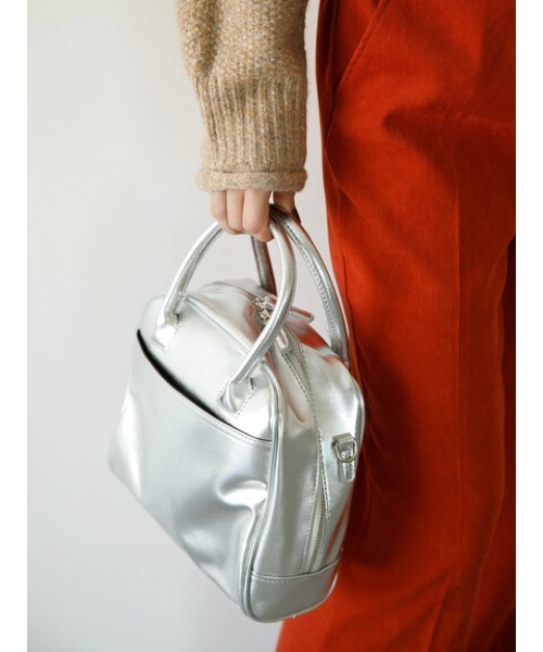 koe(コエ)の「スクエア2WAYミニボストン(ボストンバッグ・レディース・ブラック/ブラウン/グレー/シルバー・FREE)」の5枚目の写真