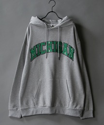 SITRY | wide silhouette college design sweat hoodie/ワイドシルエット カレッジデザイン スウェット フーディー/パーカー(パーカー)