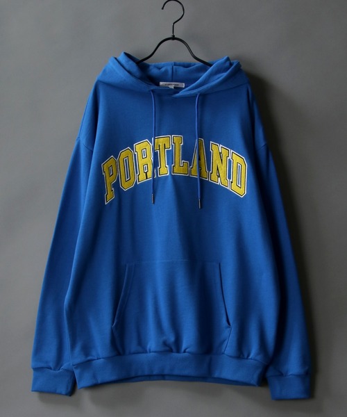 SITRY（シトリー）の「wide silhouette college design sweat hoodie/ワイドシルエット カレッジデザイン スウェット フーディー/パーカー（パーカー・メンズ・グレー系その他/グリーン/ブルー/オフホワイト/杢グレー/ブラック系その他・L/M）」の6枚目の写真