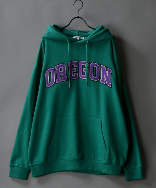 SITRY（シトリー）の「wide silhouette college design sweat hoodie/ワイドシルエット カレッジデザイン スウェット フーディー/パーカー（パーカー・メンズ・グレー系その他/グリーン/ブルー/オフホワイト/杢グレー/ブラック系その他・L/M）」の5枚目の写真