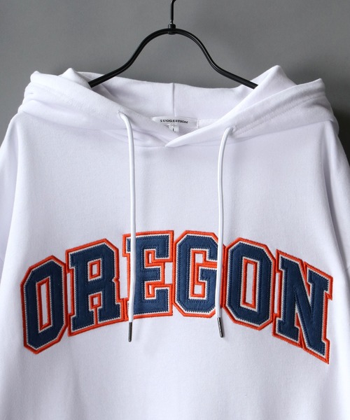 SITRY（シトリー）の「wide silhouette college design sweat hoodie/ワイドシルエット カレッジデザイン スウェット フーディー/パーカー（パーカー・メンズ・グレー系その他/グリーン/ブルー/オフホワイト/杢グレー/ブラック系その他・L/M）」の9枚目の写真