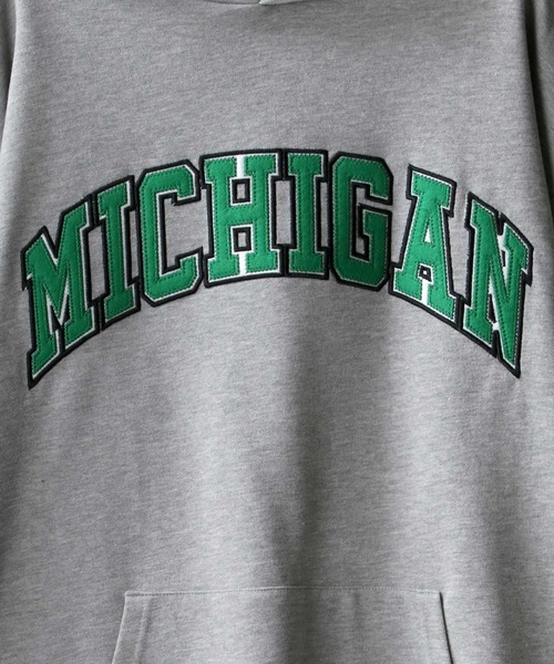 SITRY（シトリー）の「wide silhouette college design sweat hoodie/ワイドシルエット カレッジデザイン スウェット フーディー/パーカー（パーカー・メンズ・グレー系その他/グリーン/ブルー/オフホワイト/杢グレー/ブラック系その他・L/M）」の13枚目の写真