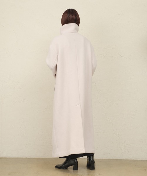 ONEME（ワンム）の「【 ONEME 】 スタンドカラーロングコート（その他アウター・レディース・グレイッシュベージュ・FREE）」の8枚目の写真