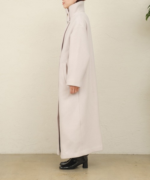 ONEME（ワンム）の「【 ONEME 】 スタンドカラーロングコート（その他アウター・レディース・グレイッシュベージュ・FREE）」の14枚目の写真