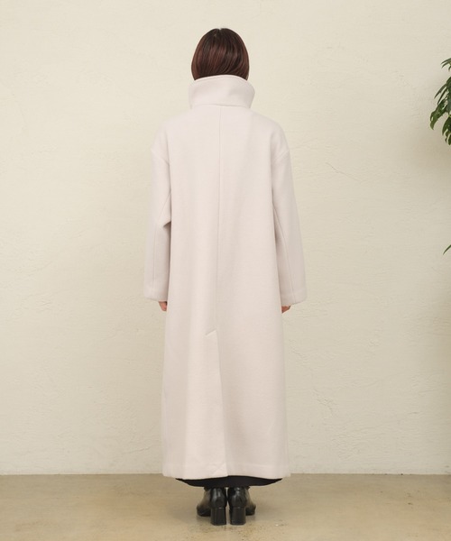 ONEME（ワンム）の「【 ONEME 】 スタンドカラーロングコート（その他アウター・レディース・グレイッシュベージュ・FREE）」の15枚目の写真