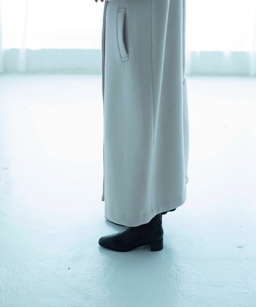 ONEME（ワンム）の「【 ONEME 】 スタンドカラーロングコート（その他アウター・レディース・グレイッシュベージュ・FREE）」の22枚目の写真