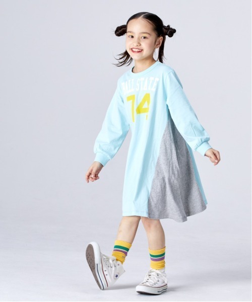 カレッジプリント切替ワンピース 90 150cm ワンピース Big Field ビッグフィールド のファッション通販 Zozotown