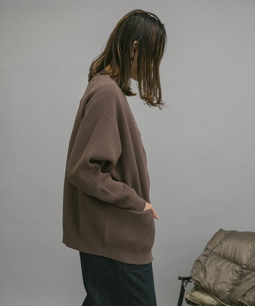 EKAL(エカル)の「EKAL レイクショアニットカーデ(カーディガン/ボレロ・レディース・ブラック/モカ・FREE)」の8枚目の写真