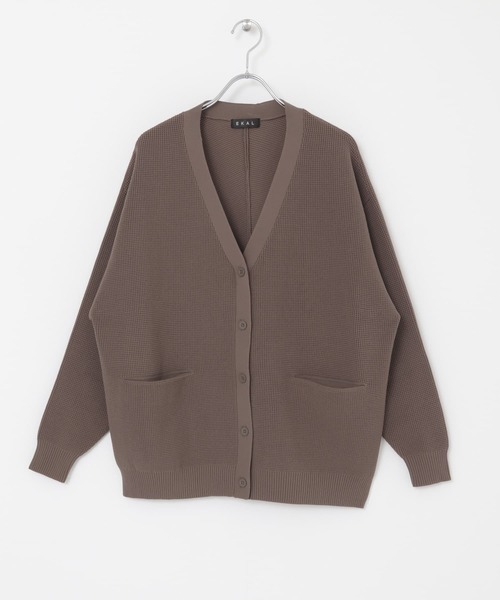 EKAL(エカル)の「EKAL レイクショアニットカーデ(カーディガン/ボレロ・レディース・ブラック/モカ・FREE)」の6枚目の写真