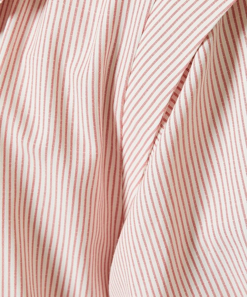 FREAK'S STORE（フリークスストア）の「バルーンスリーブフレアミニワンピース(バンドカラーシャツワンピース)（シャツワンピース・レディース・ホワイト/ブラック/サックスブルー/ピンク/マスタード・ﾌﾘ-）」の21枚目の写真