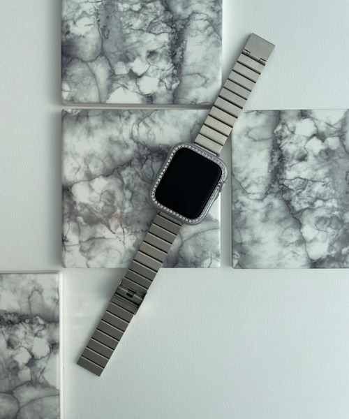 Me%（ミィパーセント）の「AppleWatchスタンダードバンド２【UNISEX】【全サイズ対応】（デジタル腕時計・レディース・ブラック/シルバー/ピンクゴールド・MEDIUM/LARGE）」の3枚目の写真