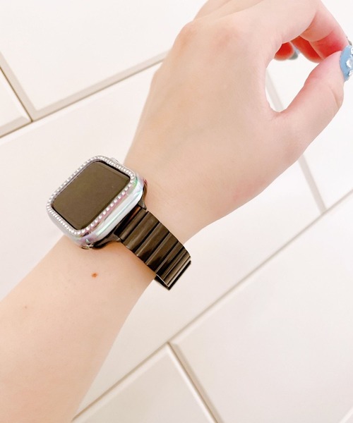 Me%（ミィパーセント）の「AppleWatchスタンダードバンド２【UNISEX】【全サイズ対応】（デジタル腕時計・レディース・ブラック/シルバー/ピンクゴールド・MEDIUM/LARGE）」の9枚目の写真