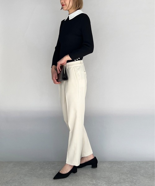 PICCIN（ピッチン）の「刺繍襟付きリブニット(取り外し可能)（ニット/セーター・レディース・ブラック/ネイビー/オフホワイト・M）」の17枚目の写真