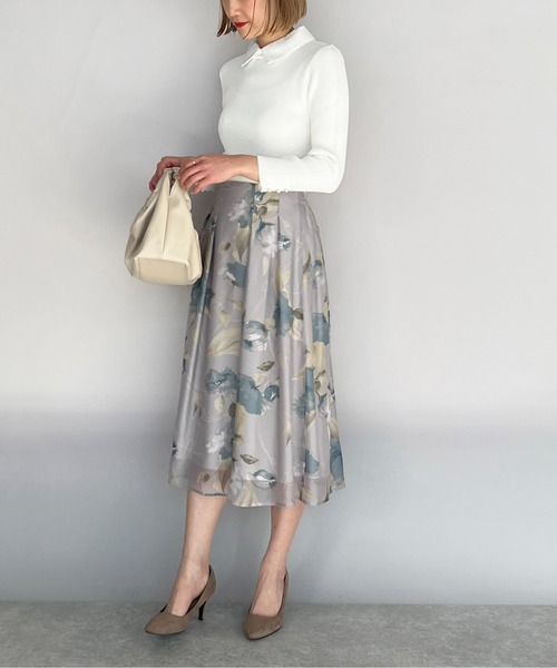 PICCIN（ピッチン）の「刺繍襟付きリブニット(取り外し可能)（ニット/セーター・レディース・ブラック/ネイビー/オフホワイト・M）」の18枚目の写真