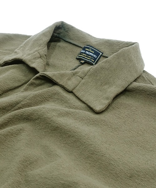 EGO TRIPPING(エゴトリッピング)の「mhs1798-ROUGHNESS BEACH SHIRTS シャツ(シャツ/ブラウス・メンズ・ベージュ/ブラック・46/48)」の15枚目の写真