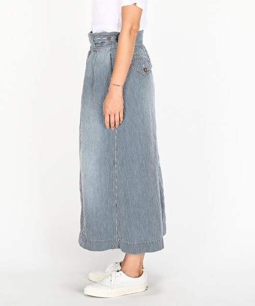 45R（フォーティファイブアール）の「デニムのグルカスカート（加工）（デニムスカート・レディース・ストライプ/インディゴブルー・MEDIUM/LARGE）」の10枚目の写真