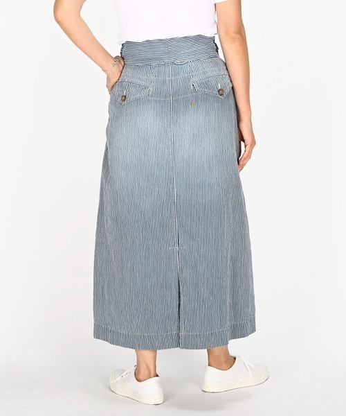 45R（フォーティファイブアール）の「デニムのグルカスカート（加工）（デニムスカート・レディース・ストライプ/インディゴブルー・MEDIUM/LARGE）」の12枚目の写真