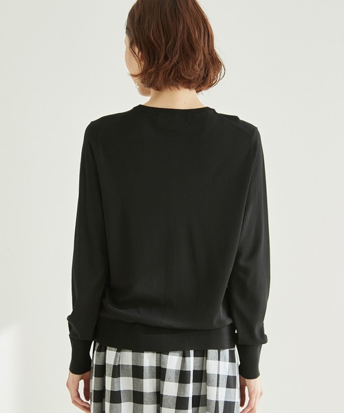 【WEB限定カラー:ネイビー】UVカット＆洗濯機OK/クルーネックカーディガン