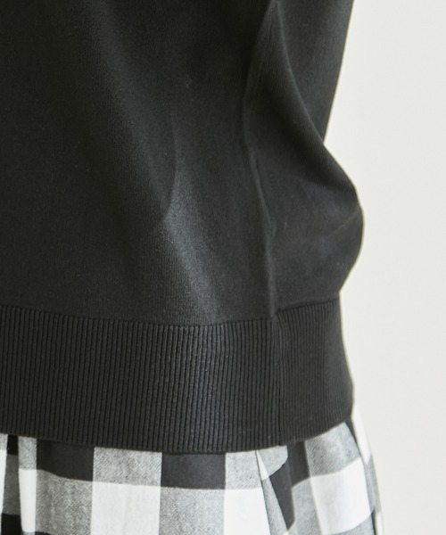 【WEB限定カラー:ネイビー】UVカット＆洗濯機OK/クルーネックカーディガン