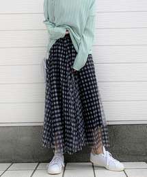 Q | ギンガムチェックチュールスカート(スカート)