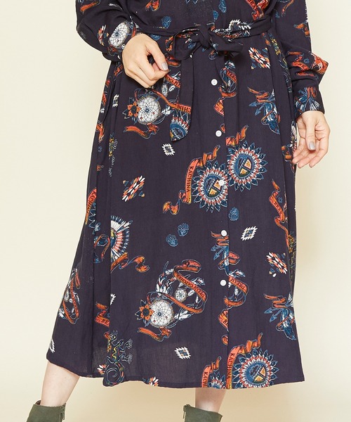 チャイハネ（チャイハネ）の「【チャイハネ】サンティーシャツワンピース（シャツワンピース・レディース・ターコイズブルー/パープル/カーキ/ブラック/ベージュ・FREE）」の11枚目の写真