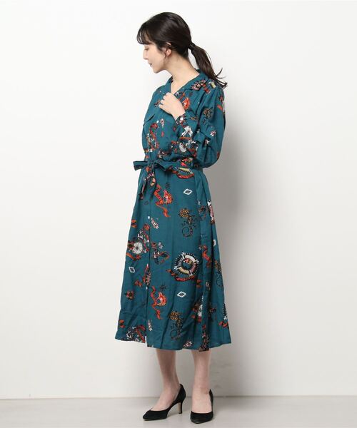 チャイハネ（チャイハネ）の「【チャイハネ】サンティーシャツワンピース（シャツワンピース・レディース・ターコイズブルー/パープル/カーキ/ブラック/ベージュ・FREE）」の18枚目の写真