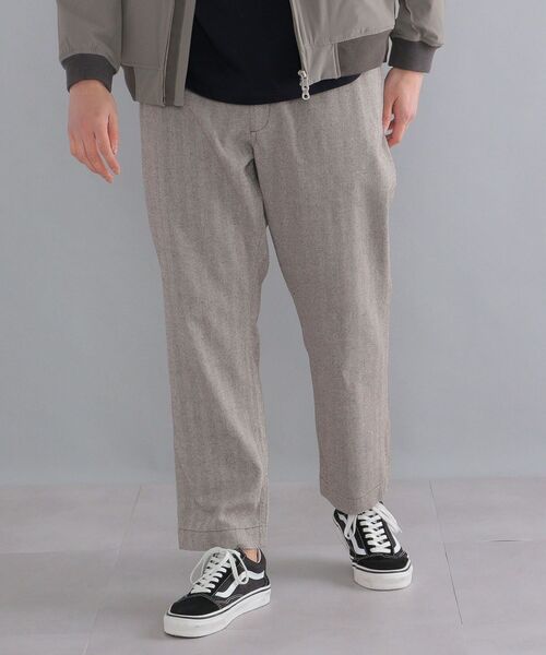 SHIPS（シップス）の「SHIPS:〈ウォッシャブル〉ヘリンボーン ワイド イージーパンツ（その他パンツ・メンズ・ブラック/ブラウン/ナチュラル・SMALL/MEDIUM/LARGE/X-LARGE）」の2枚目の写真