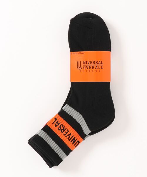 UNIVERSAL OVERALL(ユニバーサルオーバーオール)の「【UNIVERSALOVERALL/ユニバーサルオーバーオール】トップラインロゴ入りクォ-ターソックス(靴下) 3足組(ソックス/靴下・メンズ・ホワイト/ブラック・FREE)」の7枚目の写真