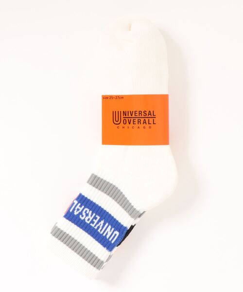 UNIVERSAL OVERALL(ユニバーサルオーバーオール)の「【UNIVERSALOVERALL/ユニバーサルオーバーオール】トップラインロゴ入りクォ-ターソックス(靴下) 3足組(ソックス/靴下・メンズ・ホワイト/ブラック・FREE)」の6枚目の写真