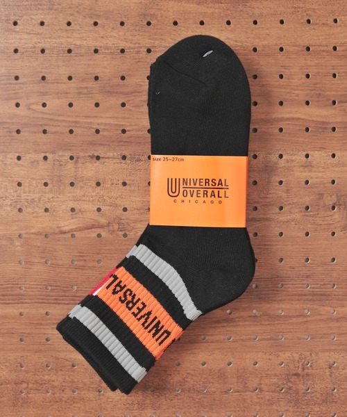 UNIVERSAL OVERALL(ユニバーサルオーバーオール)の「【UNIVERSALOVERALL/ユニバーサルオーバーオール】トップラインロゴ入りクォ-ターソックス(靴下) 3足組(ソックス/靴下・メンズ・ホワイト/ブラック・FREE)」の8枚目の写真