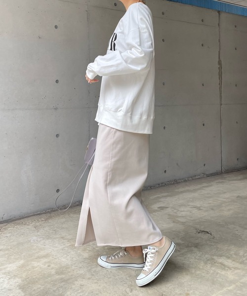 DouDou（ドゥドゥ）の「ポンチスリットスカート（スカート・レディース・ベージュ・38/36）」の11枚目の写真